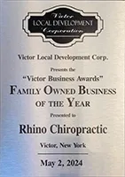 Chiropractic Victor NY 2024 Family Owned Business Of The Year Award