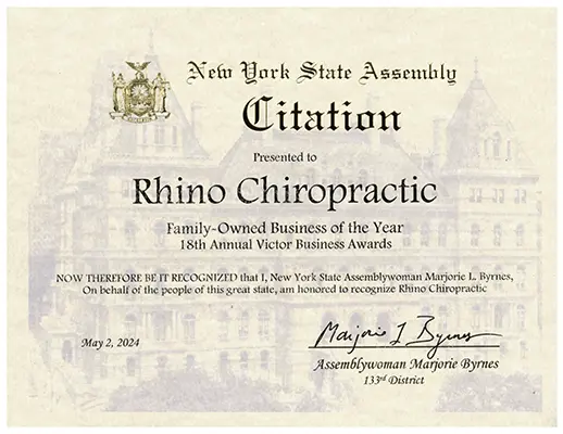 New York State Assembly Citation Award
